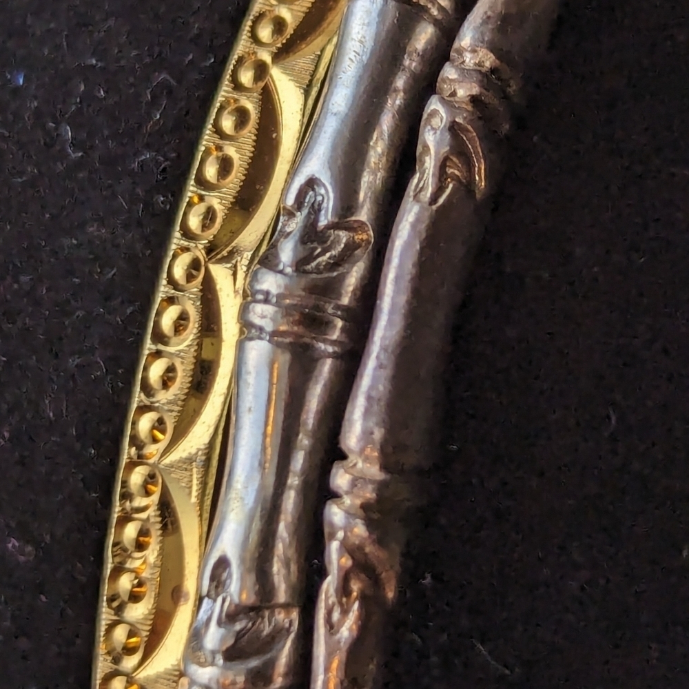 Bangles, Bracelets Three, Two Are Bamboo Silver T… - image 3